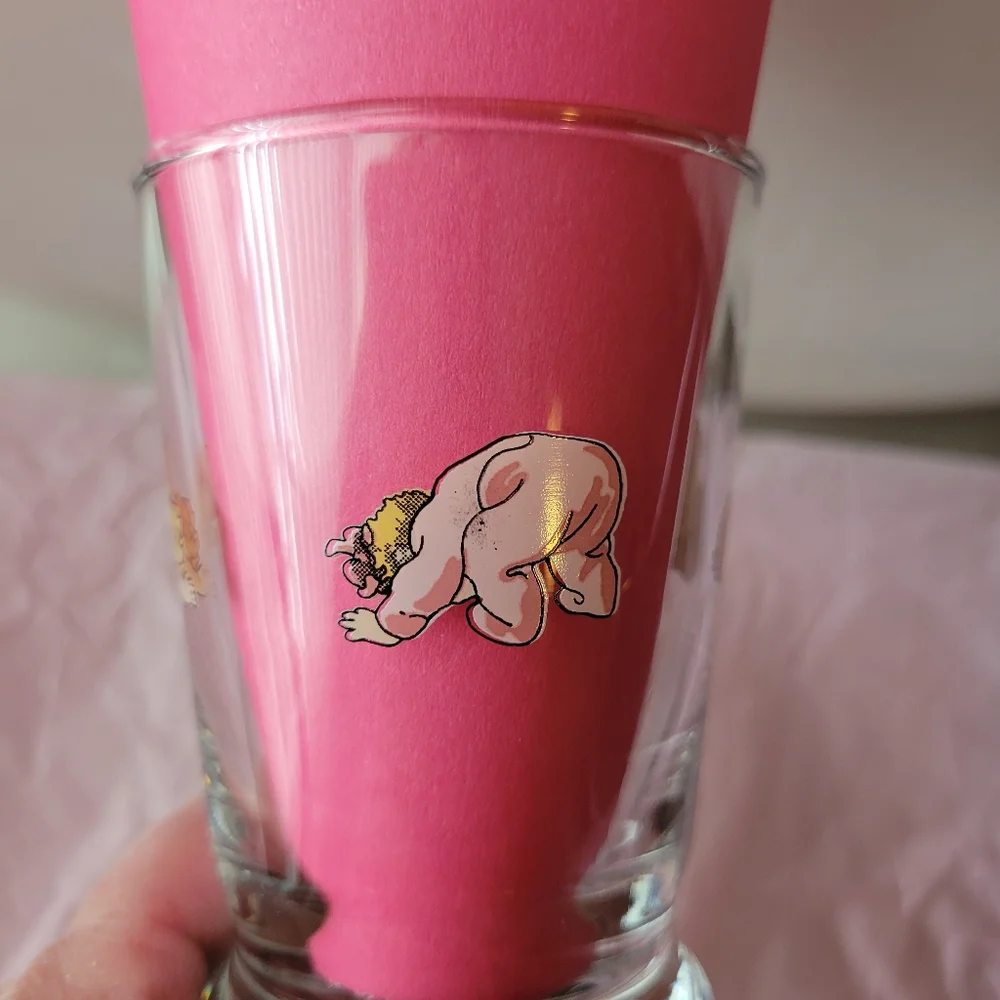 Adorable Nicole Miller ~ Fishs Eddy Baby Drinking Glass ~ Cute Baby Shower Décor